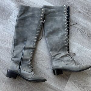 Gray Boots size 9 Knee High Boots